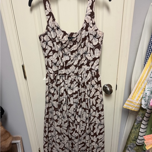 J.crew Fit-and-flare midi dress in floral cotton poplin - Picture 3 of 3